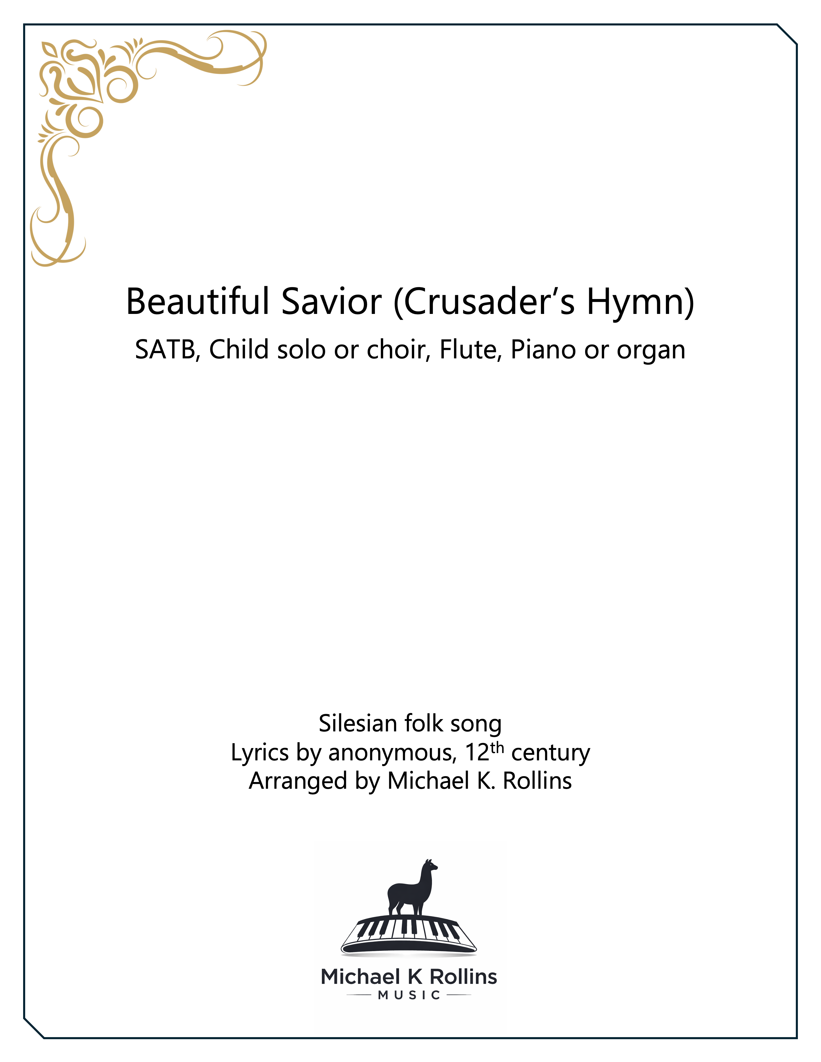 Beautiful Savior (SATB, Children & Flute)