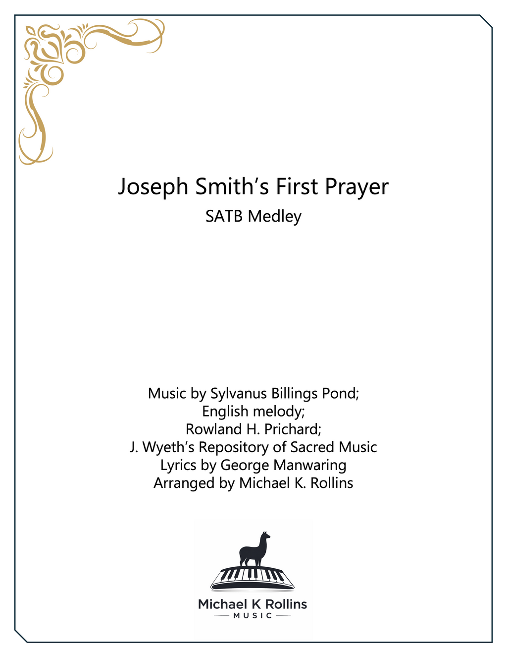 Joseph Smith's First Prayer (SATB)
