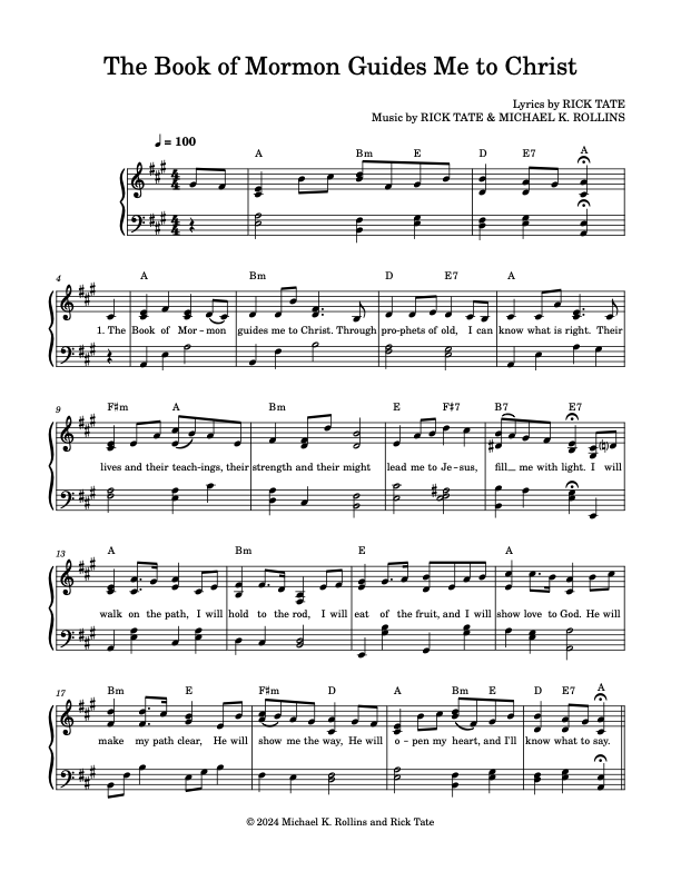The Book of Mormon Guides Me to Christ (Voice + Piano)